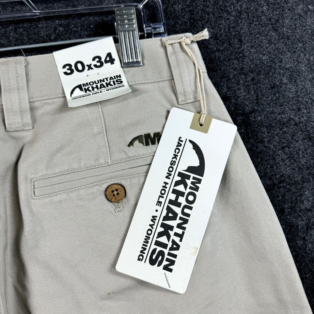 NWT Mountain Khakis Pants Men's 30x34 Beige Stone Teton Twill Pant